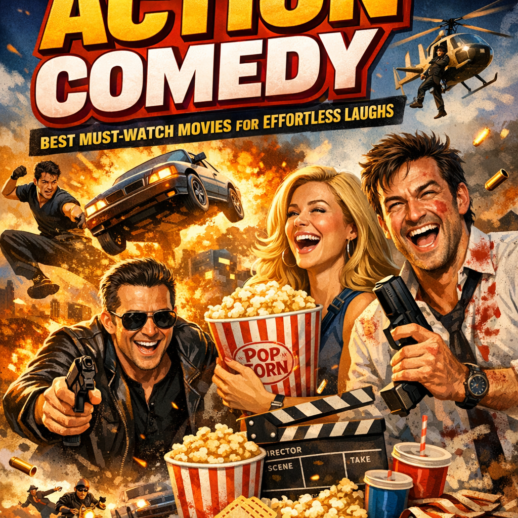 Illustration of Action Comedy: Best Must-Watch Movies for Effortless Laughs