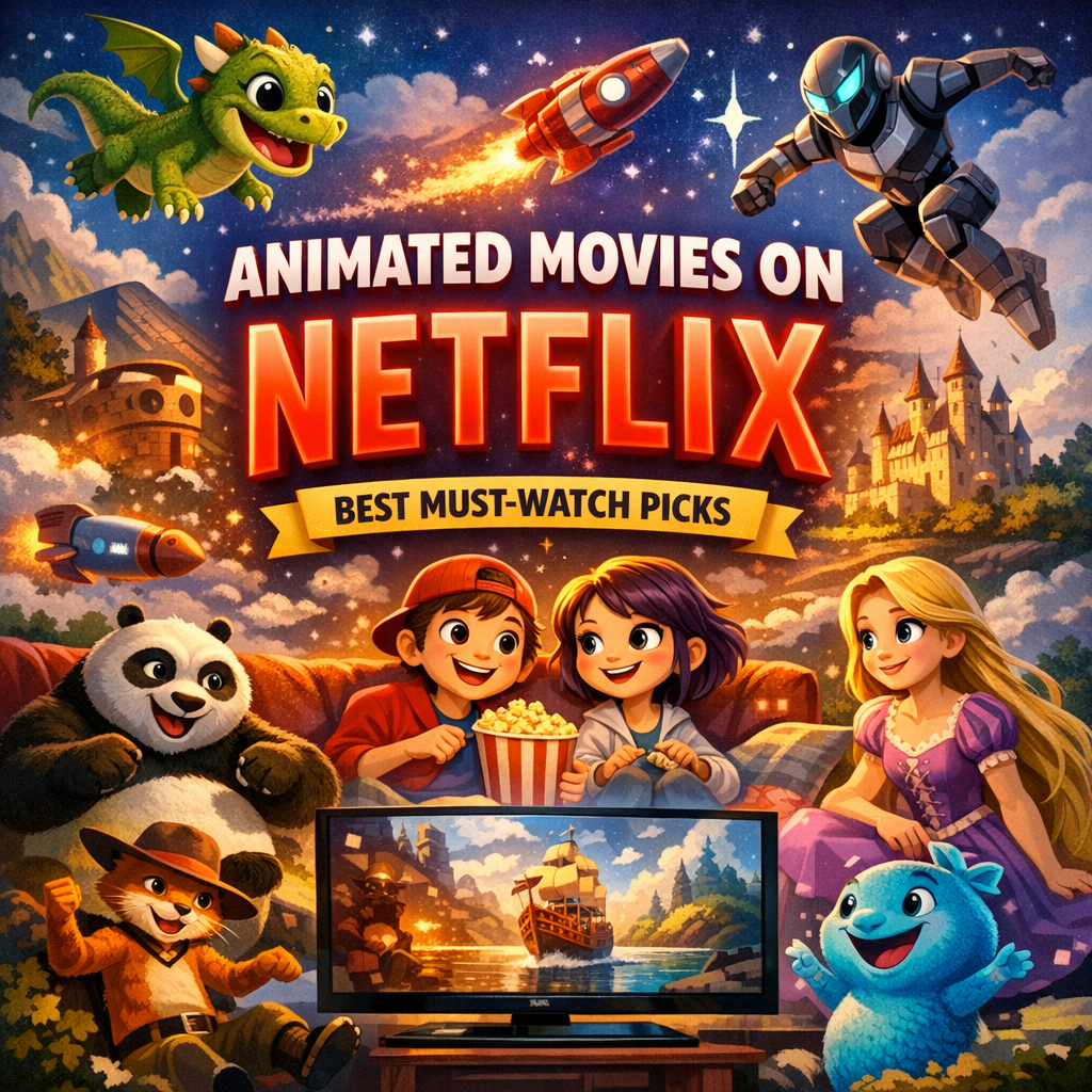 Illustration of Animated Movies on Netflix: Best Must-Watch Picks
