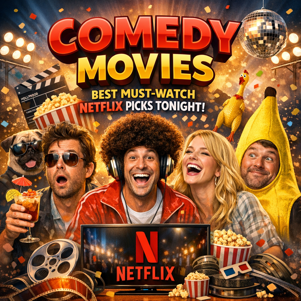Illustration of Comedy Movies: Best Must-Watch Netflix Picks Tonight