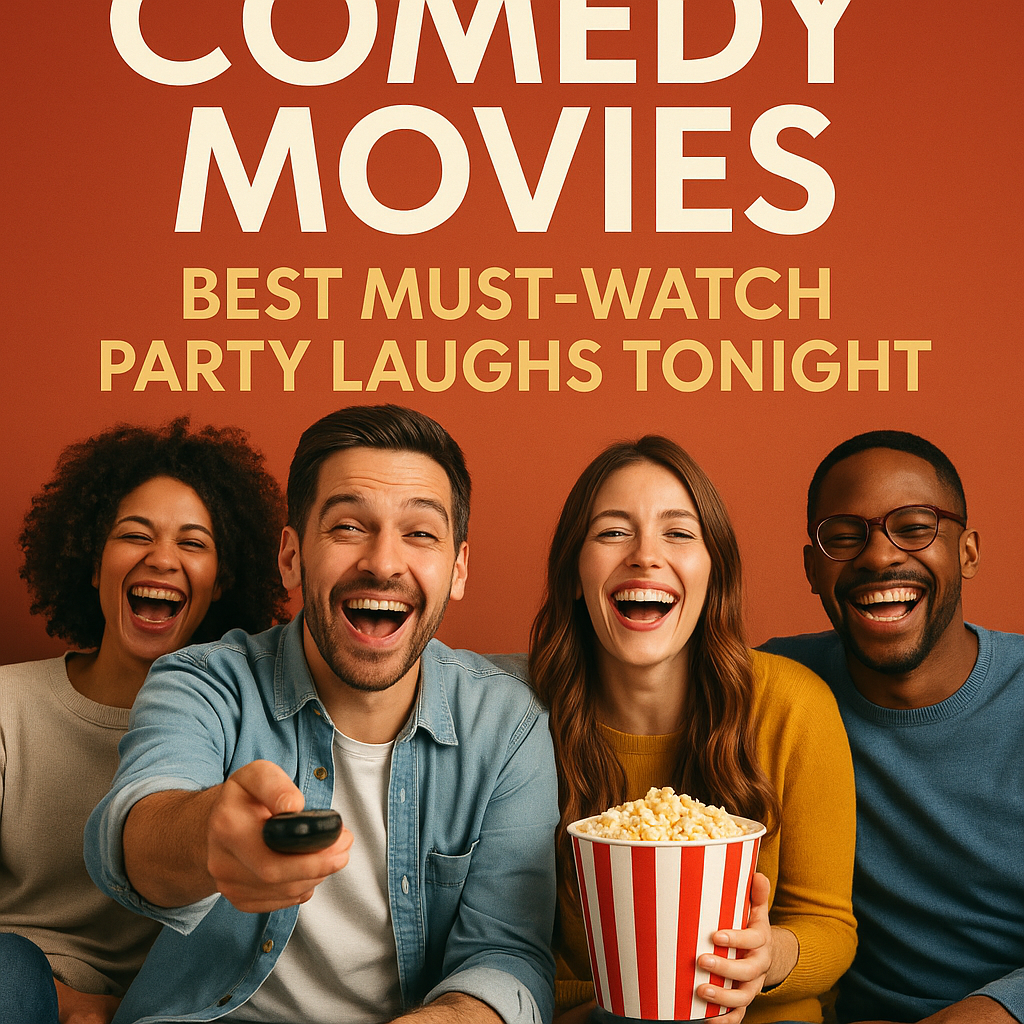 Illustration of Comedy Movies: Best Must-Watch Party Laughs Tonight