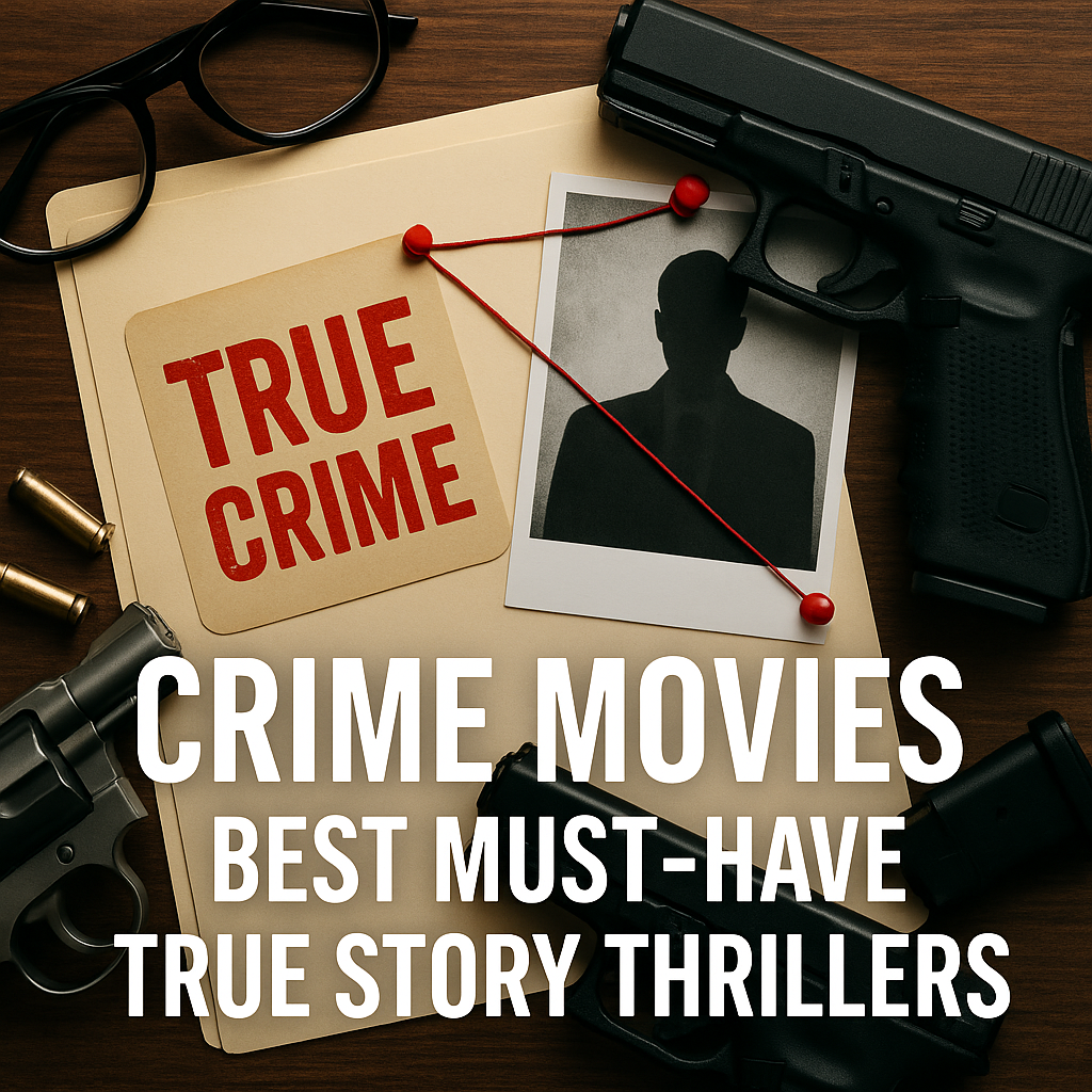 Illustration of Crime Movies: Best Must-Have True Story Thrillers