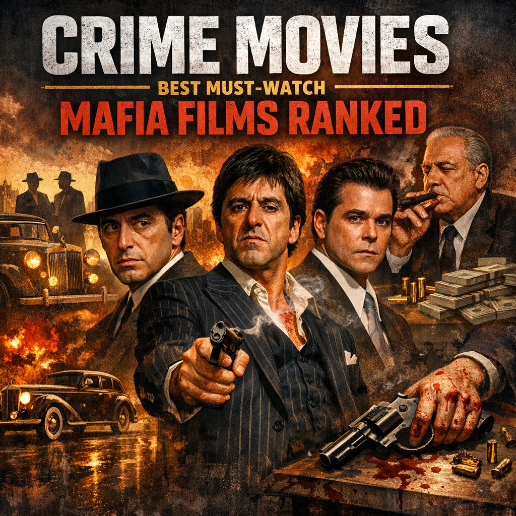 Illustration of Crime Movies: Best Must-Watch Mafia Films Ranked
