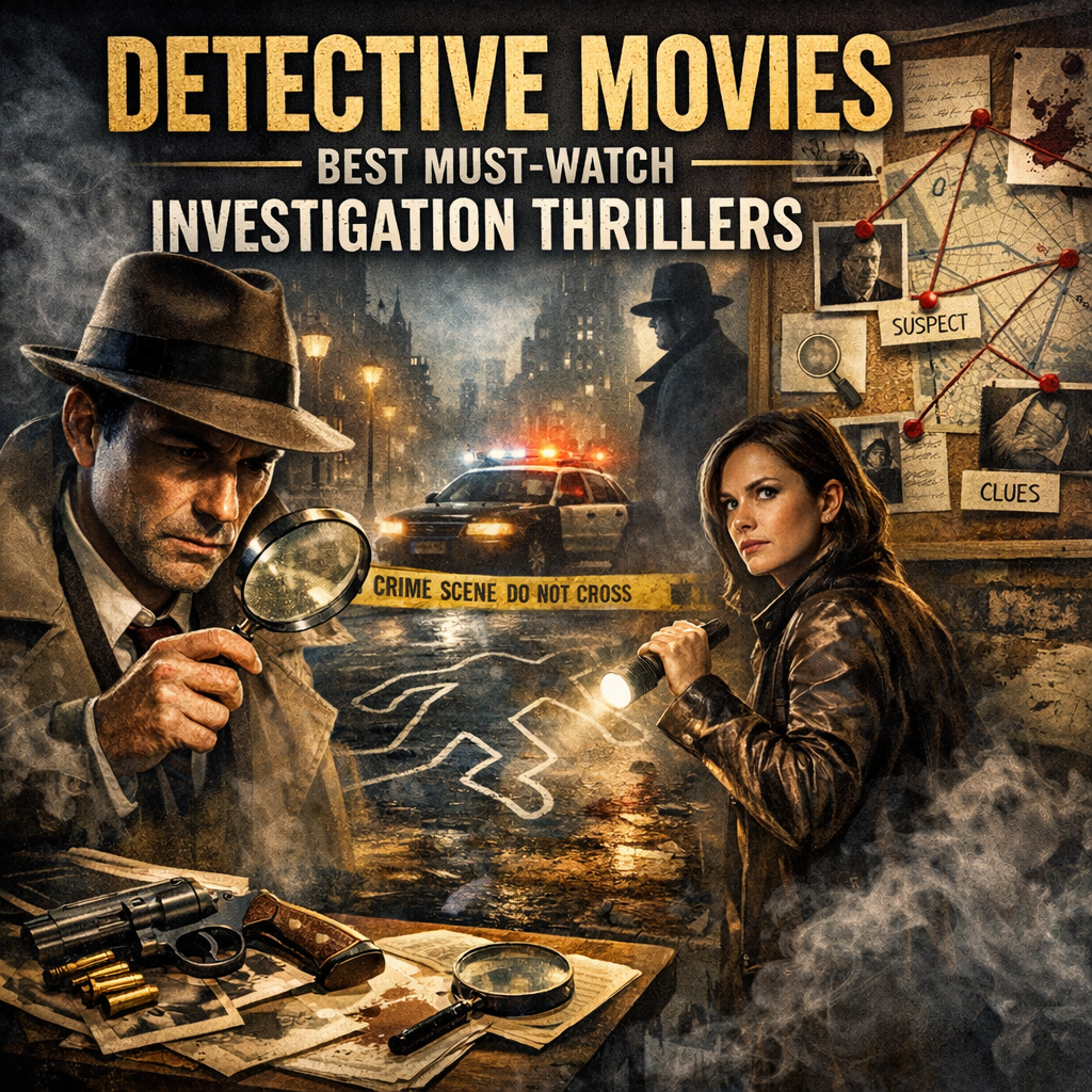 Illustration of Detective Movies: Best Must-Watch Investigation Thrillers