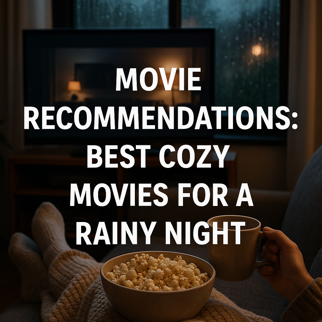 Illustration of Movie Recommendations: Best Cozy Movies for a Rainy Night