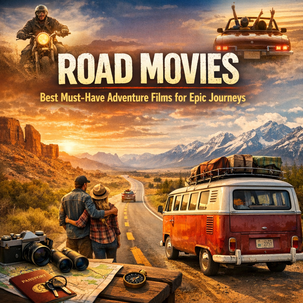 Illustration of Road Movies: Best Must-Have Adventure Films for Epic Journeys