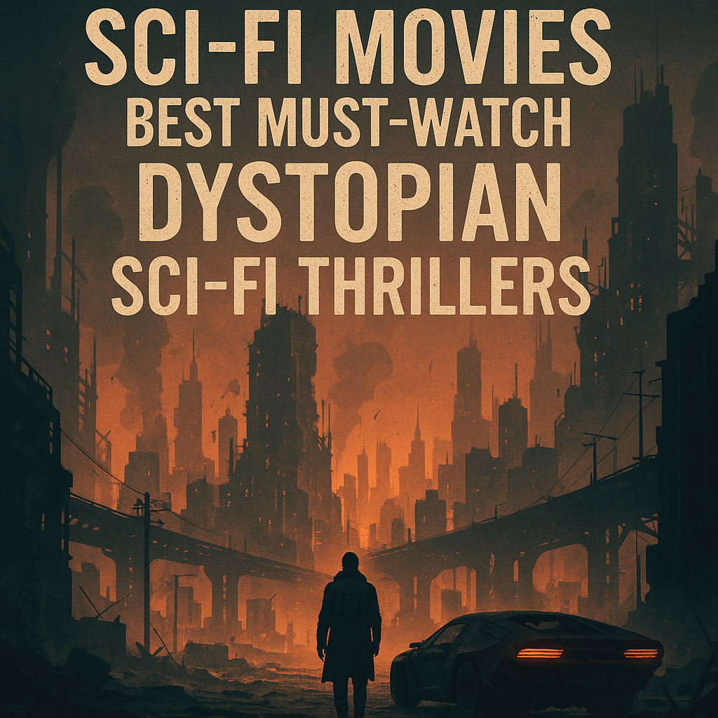 Illustration of sci fi movies: Best Must-Watch Dystopian Sci Fi Thrillers